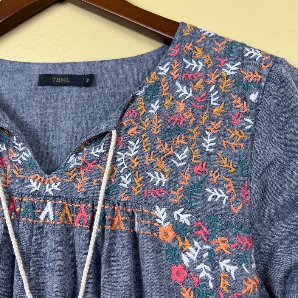 THML Dress Mini Embroidered 100% Cotton - Picture 2 of 5
